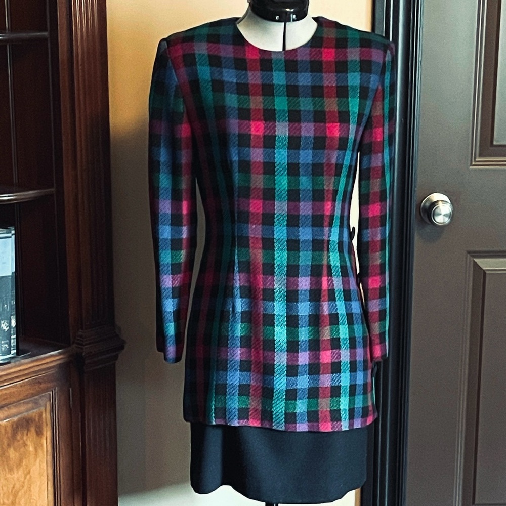 EUC Talbots 2P Colorful Plaid Dress